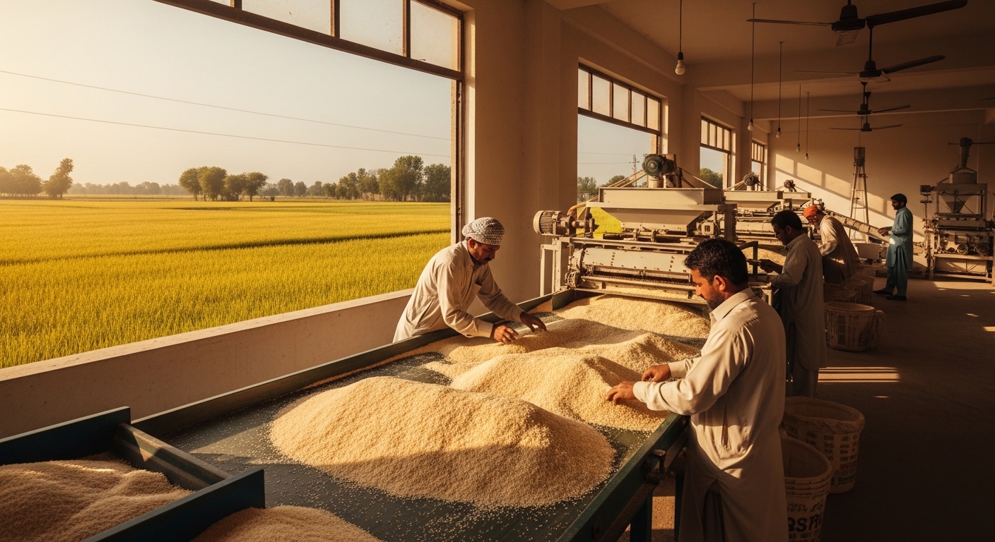 Eman Rice Mills facility and rice processing operation