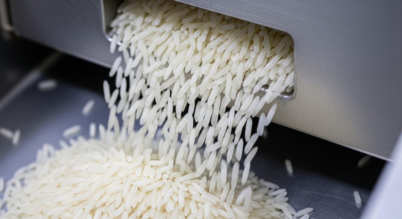 Whitening and polishing rice grains