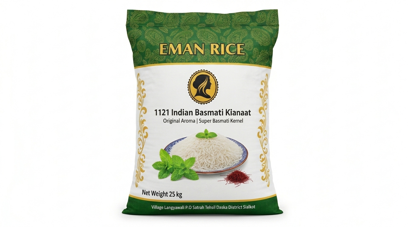 1121 Indian Basmati Kainaat 25 kg rice pack