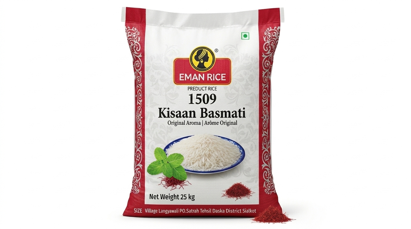 1509 Kisaan Basmati 25 kg rice pack
