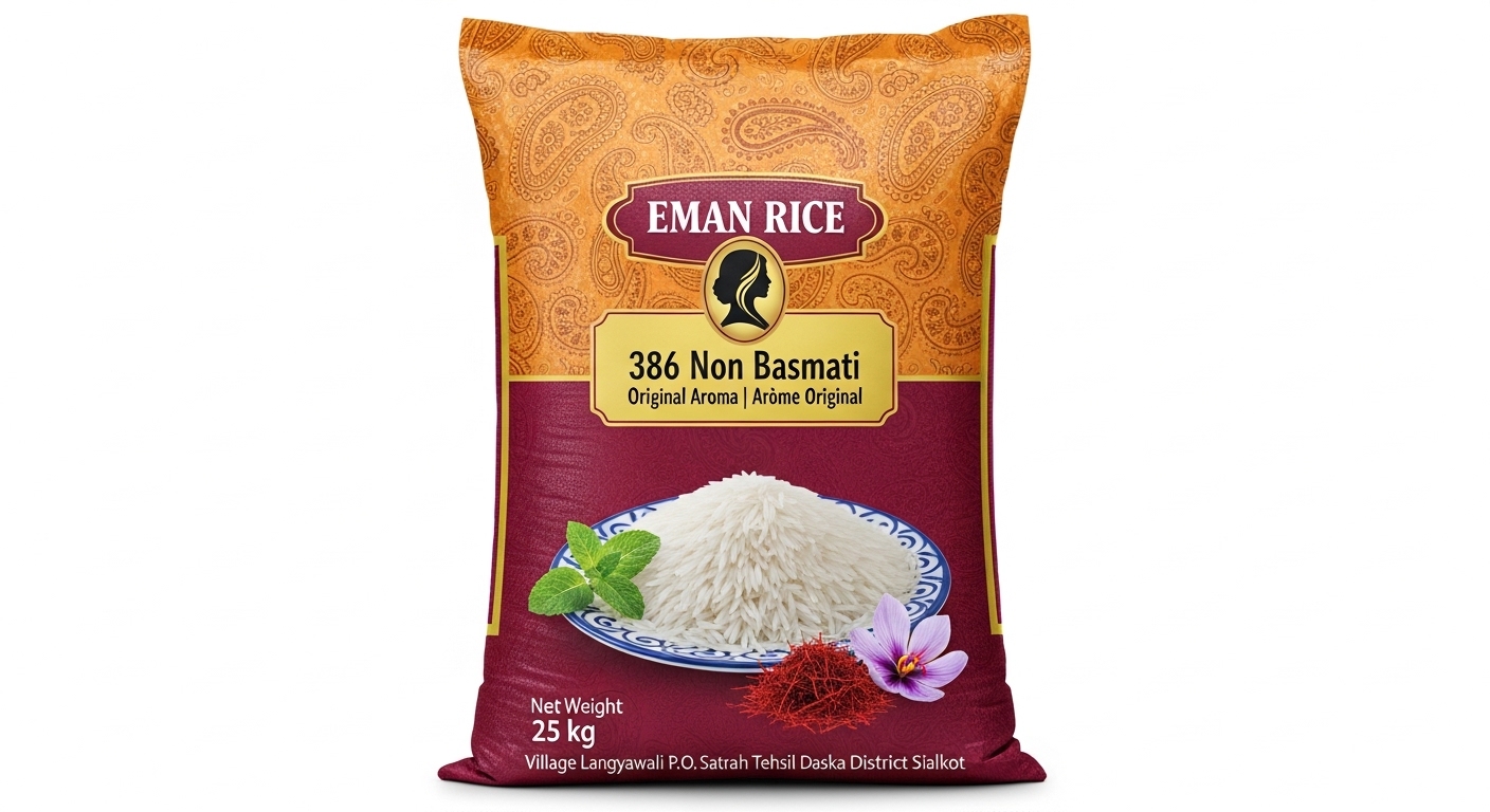 386 Non Basmati 25 kg rice pack