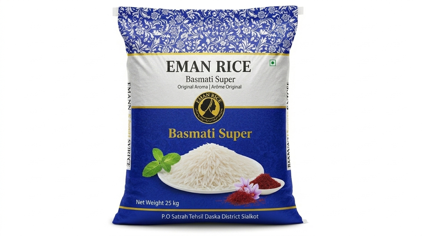 Basmati Super 25 kg rice pack